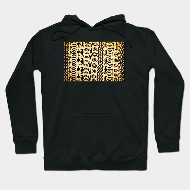 Mali Bogolon Mud Cloth - African Patterns Hoodie by Tony Cisse Art Originals